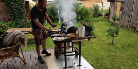 Jak vyrobit pánev z plynové láhve - kreslení, značení, řezání, montáž vlastníma rukama